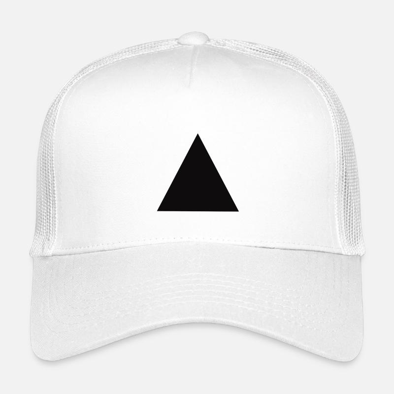 Abstraktes Dreiecksmotiv in Schwarz - Kinder Trucker-Cap - Weiß