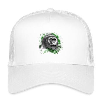 Gorilla - Kinder Trucker-Cap - Weiß - Vorne