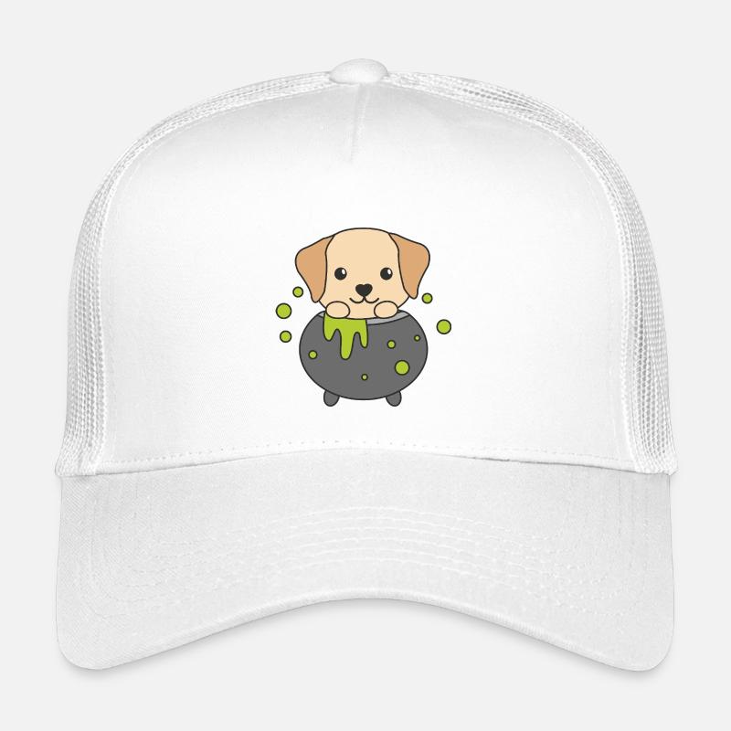 Labrador Joyeux Halloween Chaudron de sorcière Chauve-souris Casquette trucker enfant