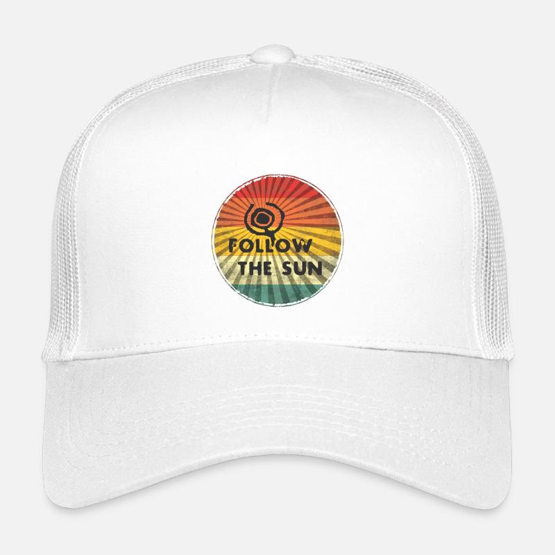 Follow the Sun Retro Sticker - Kinder Trucker-Cap - Weiß