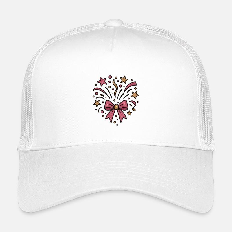 Glitter Fireworks Bow Kids’ Trucker Cap