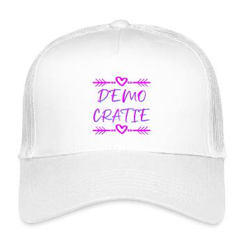 Demokratie - Kinder Trucker-Cap - Weiß - Vorne