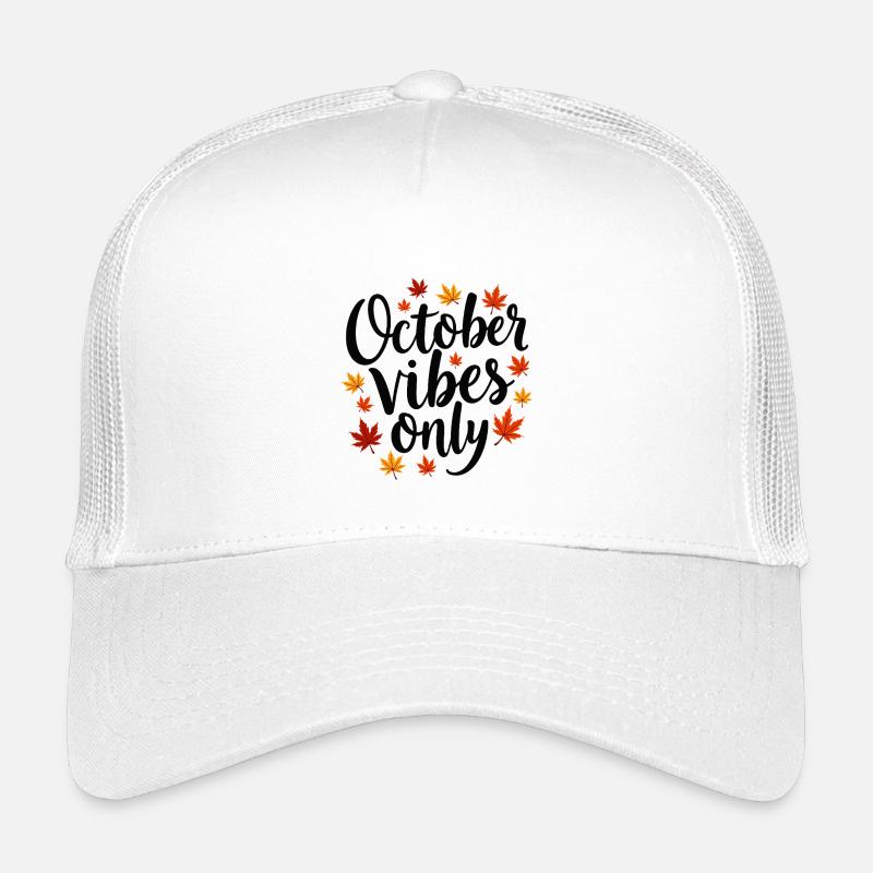 October Vibes Only Herbst Spruch Kinder Trucker-Cap