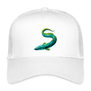 Aal - Cooles Low Poly Logo - Kinder Trucker-Cap - Weiß - Vorne