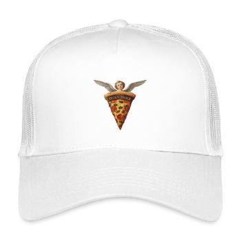 Holy Slice – Cherub Pizza Art - Kids’ Trucker Cap - white - Front