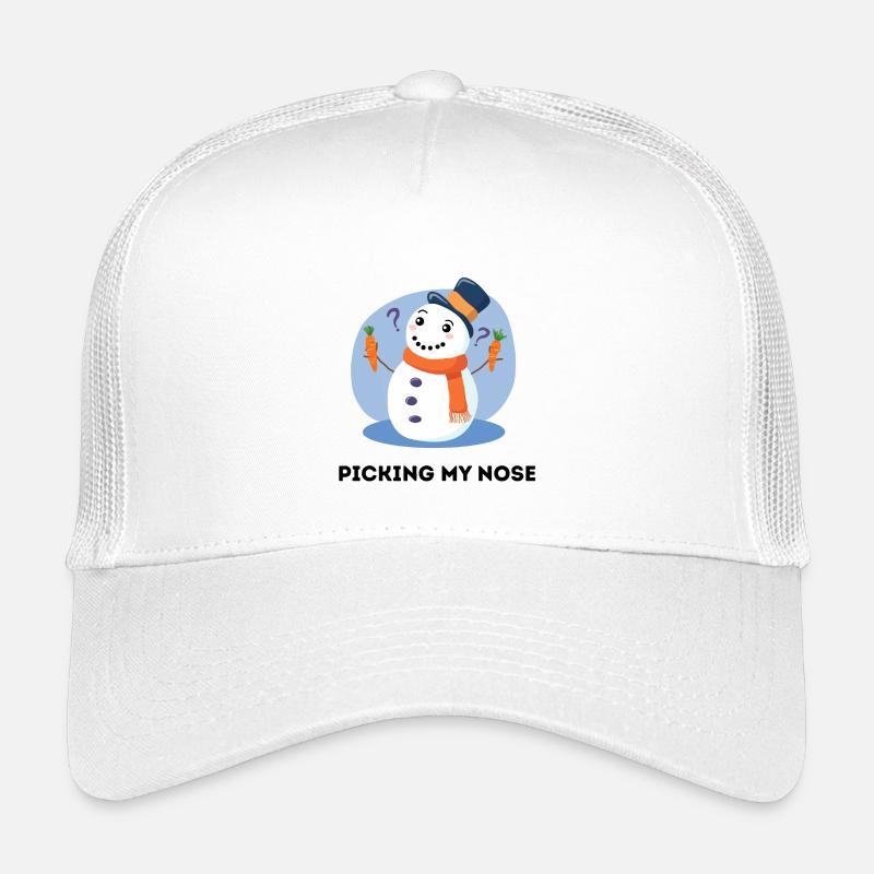 Snowman Joke – Picking My Nose Pun Design Kids’ Trucker Cap