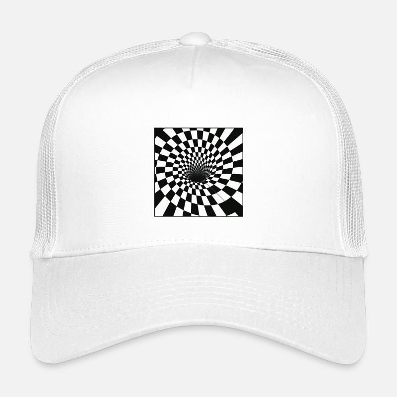 Spiral Checker Tunnel Kids’ Trucker Cap