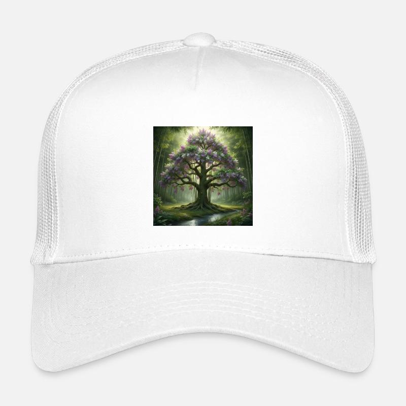 Arbre forestier à fleurs de lilas - Casquette trucker enfant - blanc