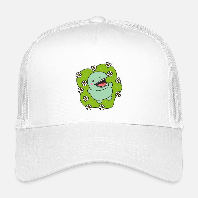 Glücklicher Dinosaurier im Frühling Kinder Trucker-Cap