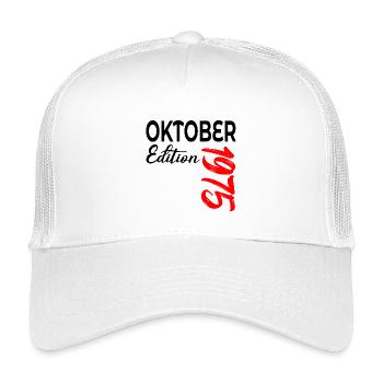 51ST BIRTHDAY 1975 OCTOBER - Kids’ Trucker Cap - white - Front