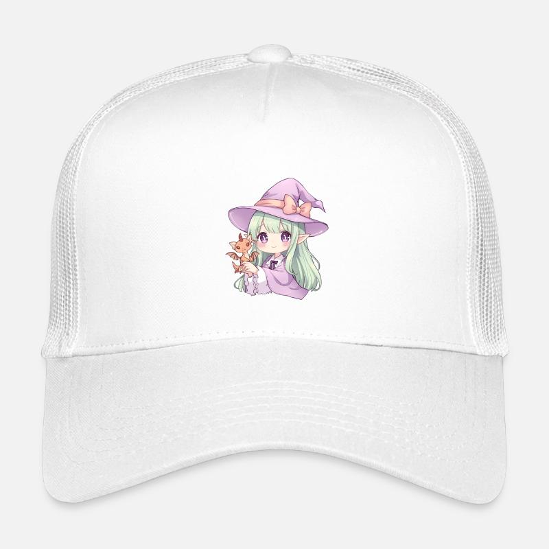 Kawaii Anime Hexe mit Drachen Kinder Trucker-Cap