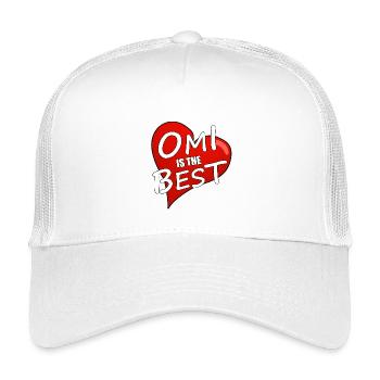 OMI IS THE BEST - Kinder Trucker-Cap - Weiß - Vorne