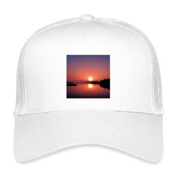 Sunset over the water - Kids’ Trucker Cap - white - Front