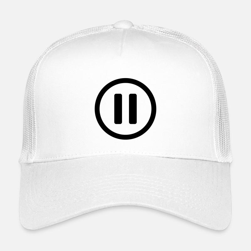 Icon Pause - Kinder Trucker-Cap - Weiß