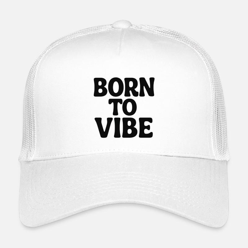 Born to vibe - Kinder Trucker-Cap - Weiß