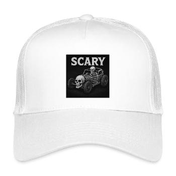 Creepy skeleton car - Kids’ Trucker Cap - white - Front
