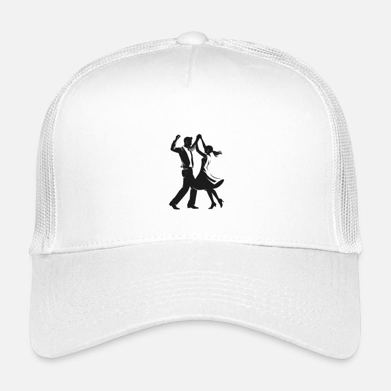 Dancing Couple - Cool Silhouette Logo - Kids’ Trucker Cap - white