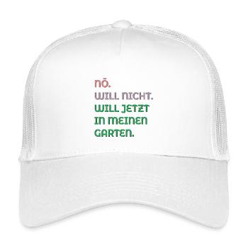 PRIORITÄTEN SETZEN HOBBY GARTEN - Kinder Trucker-Cap - Weiß - Vorne