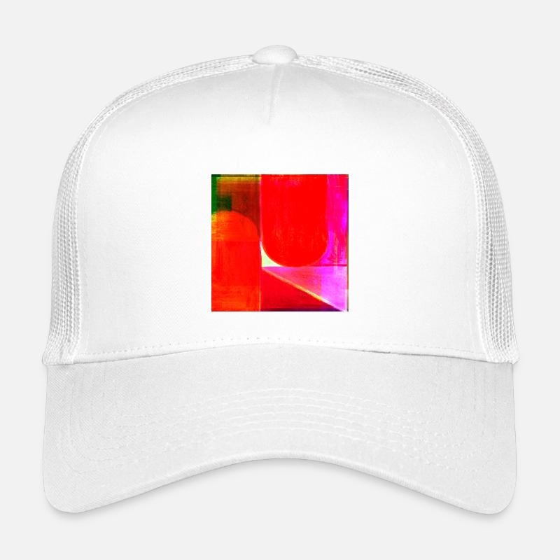 Neon Color Block Geometry Kids’ Trucker Cap