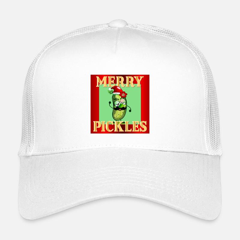 FROHE WEIHNACHTEN WEIHNACHTSMANN GURKEN GURKEN - Kinder Trucker-Cap - Weiß