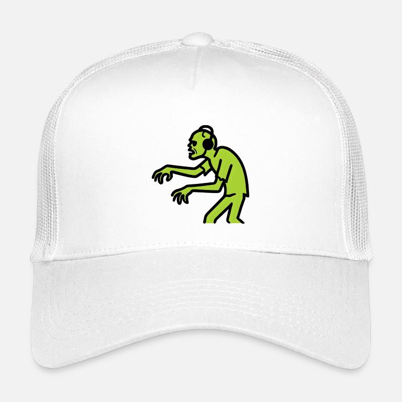 Zombie DJ Néon Vert Casquette trucker enfant