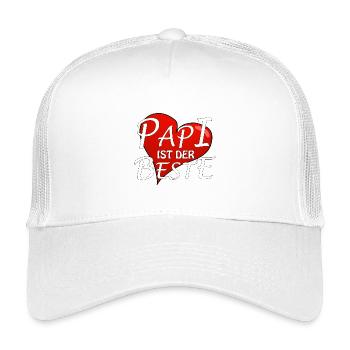 DADDY IS THE BEST - Kids’ Trucker Cap - white - Front