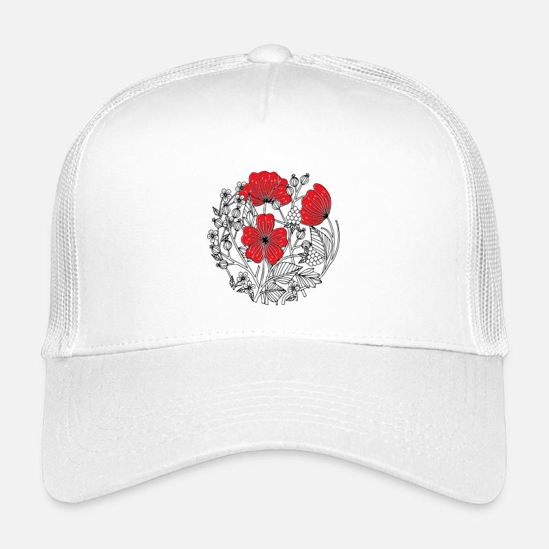  Hibiskus Blüten  - Kinder Trucker-Cap - Weiß