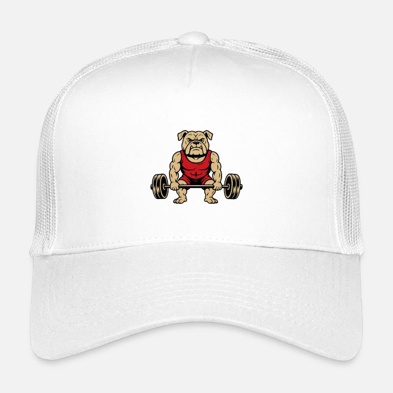 Bodybuilder Bulldogge - Kinder Trucker-Cap - Weiß