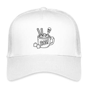 Mug Halloween Sketch – Fantômes, gaufres et cuillères - Casquette trucker enfant - blanc - Devant