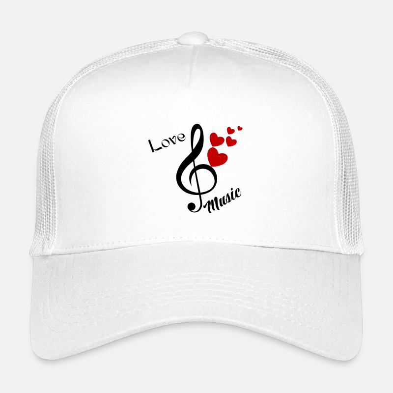 J’adore la musique. Note musicale Casquette trucker enfant