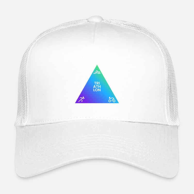 Triathlon Dreieck Gradient Logo - Kinder Trucker-Cap - Weiß