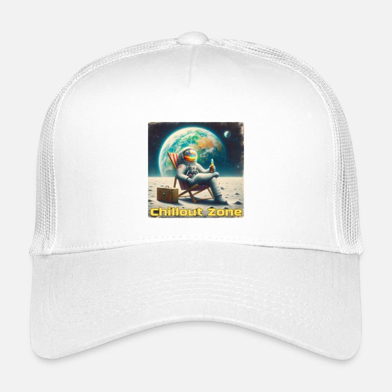 Chillout Zone Astronaut - Kinder Trucker-Cap - Weiß