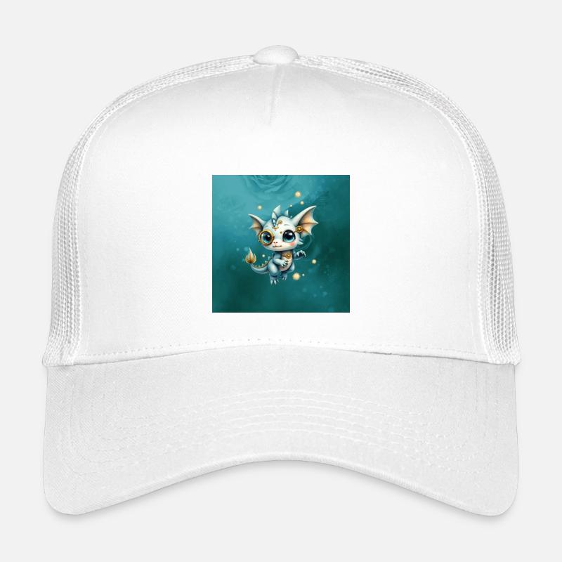 Steampunk Dragon Bleu Monocle Casquette trucker enfant