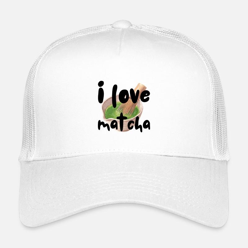 I love matcha Spruch Sprüche Geschenkidee Geschenk Kinder Trucker-Cap
