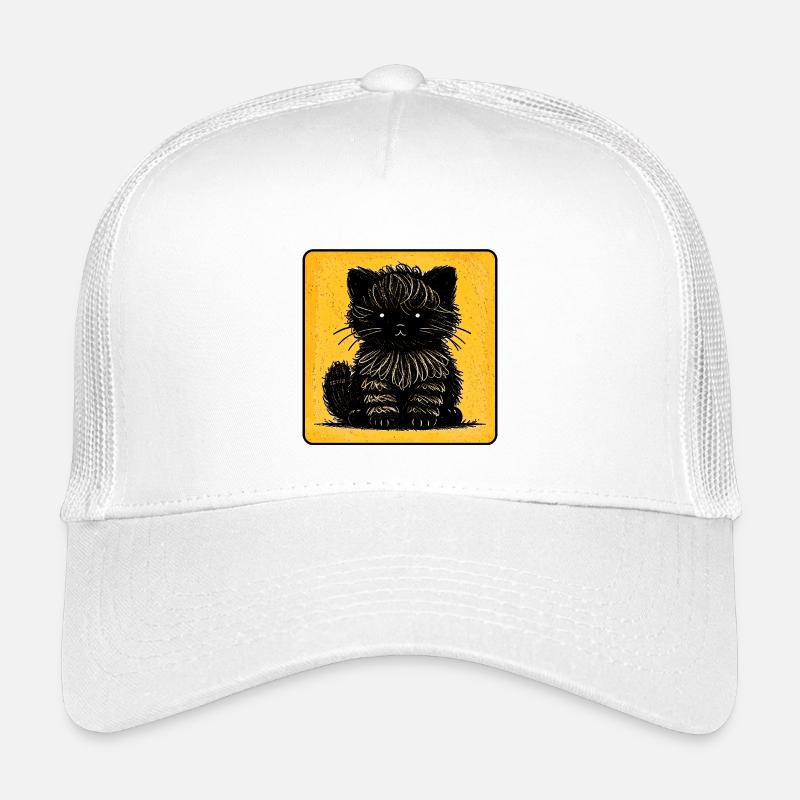 Fuzzy Cat (Yellow) Kids’ Trucker Cap