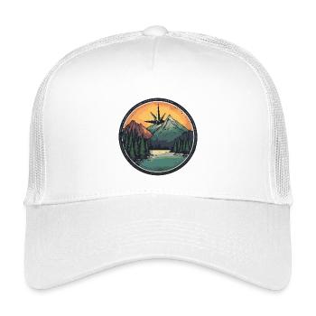 Mountains Compass - Kids’ Trucker Cap - white - Front