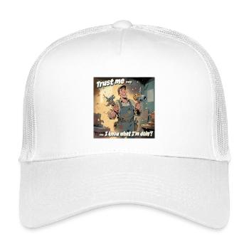 Croyez-moi, je sais ce que je fais ! - Casquette trucker enfant - blanc - Devant