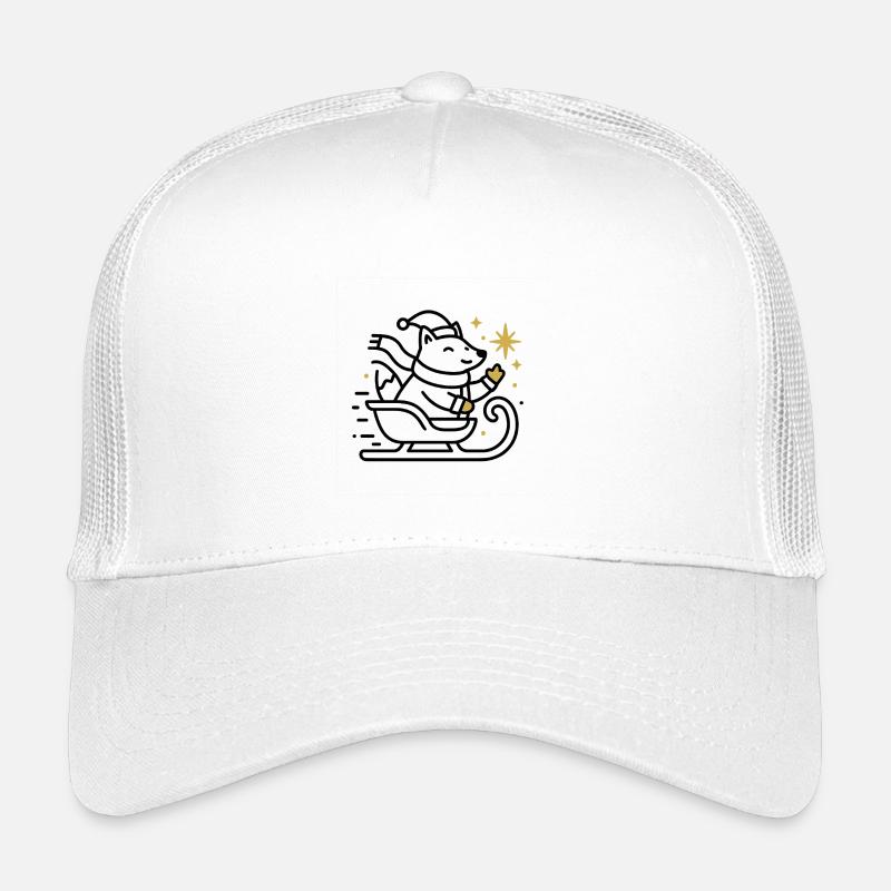 Christmas Mouse on Sleigh Kids’ Trucker Cap