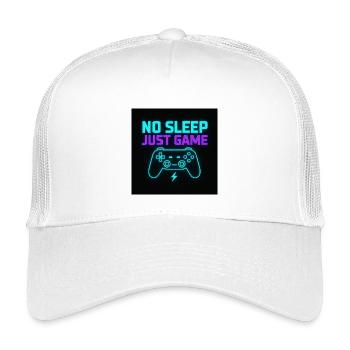 no sleep just game - Kids’ Trucker Cap - white - Front