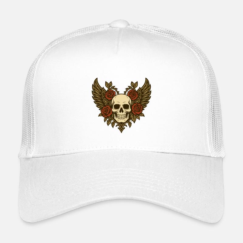 Skull Rose Wings Heart Kids’ Trucker Cap