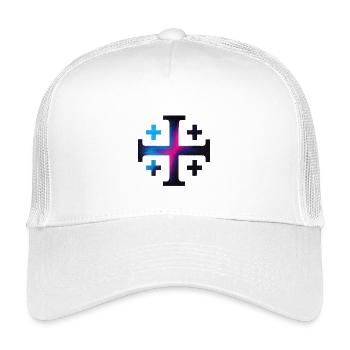 Cairo's Cross (Jerusalem Cross) – Midnight - Kids’ Trucker Cap - white - Front