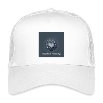 Vintage Speed – Timeless Style. - Kinder Trucker-Cap - Weiß - Vorne