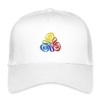 Regenbogen Dreieck Spirale - Kinder Trucker-Cap - Weiß - Vorne