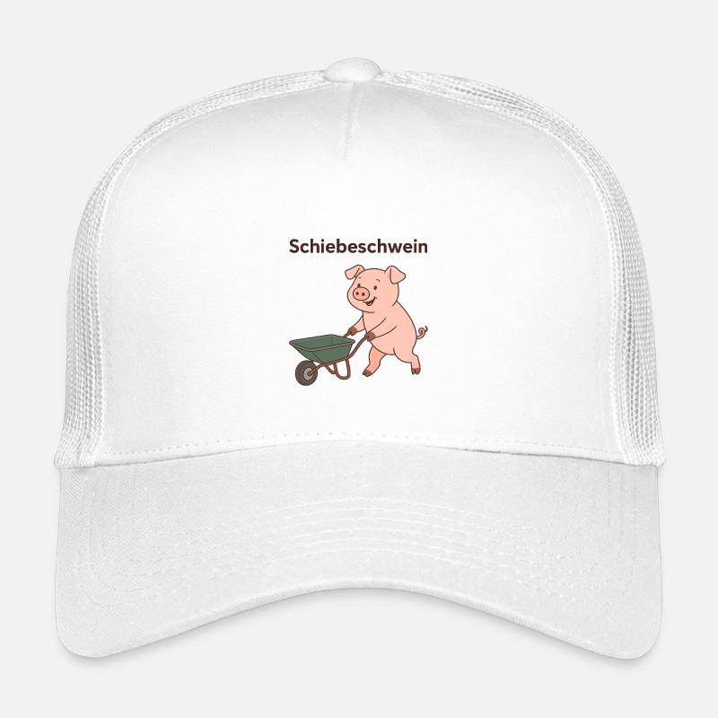 Schiebeschwein - Kinder Trucker-Cap - Weiß