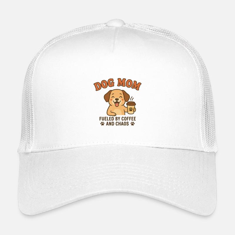 Hunde-Mutti Kaffeechaos - Kinder Trucker-Cap - Weiß