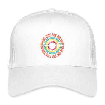 Sphynx Cat Mandala Dictions amusantes Humour sarcastique - Casquette trucker enfant - blanc - Devant