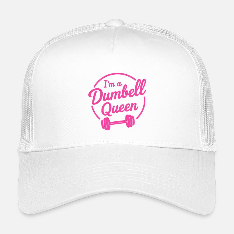 Ich bin eine Hantelkönigin - Kinder Trucker-Cap - Weiß