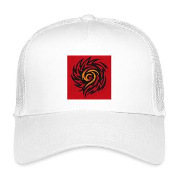 Flame Spiral Tribal - Kids’ Trucker Cap - white - Front