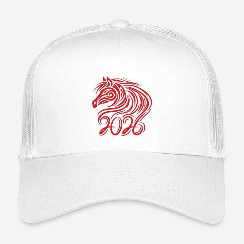 Nouvel an chinois du cheval 2026 Casquette trucker enfant
