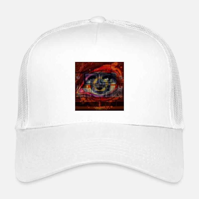Colorful retro eye and clock décor Kids’ Trucker Cap